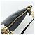 Borsa a Spalla con Catena PRADA in Pelle Blu Navy e Oro Auth 177855A D'oro - vista 6