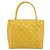 CHANEL Standard Tote Bag Lackleder Gelb CC Auth 177242 - Ansicht 2