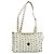 Bolsa Tote MCM Vicetos Logogram PVC Branco Ouro Auth 178496 Dourado