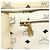 Bolsa Tote MCM Vicetos Logogram PVC Branco Ouro Auth 178496 Dourado - vista 20