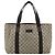 Borsa Tote GUCCI GG Supreme in PVC Beige Argento 141624 Auth 178059 - vista 2