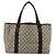 Borsa Tote GUCCI GG Supreme in PVC Beige Argento 141624 Auth 178059 - vista 3