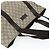 Borsa Tote GUCCI GG Supreme in PVC Beige Argento 141624 Auth 178059 - vista 6