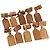 LOUIS VUITTON Powanie Name Tag Leather 10set Beige LV Auth 167217
