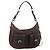 Borsa a tracolla PRADA in pelle marrone argento Auth 178118A