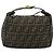 Bolso de Mano FENDI Zucca Canvas Negro Marrón Auth bs34606 Castaño - vista 13