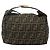 Bolso de Mano FENDI Zucca Canvas Negro Marrón Auth bs34606 Castaño - vista 2