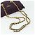 Borsa Tote con Catena PRADA Nylon Viola Oro Auth 178202 D'oro Porpora - vista 7