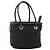 Céline Borsa a mano CELINE Circle Nylon Nero Oro Auth 177318A D'oro