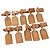 LOUIS VUITTON Powanie Name Tag Leather 10set Beige LV Auth 167221