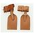LOUIS VUITTON Powanie Name Tag Leather 10set Beige LV Auth 167221 - vista 11
