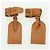 LOUIS VUITTON Powanie Name Tag Leather 10set Beige LV Auth 167221 - vista 9