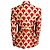 Lanvin Red / Blue Multi Scallop Print Silk Satin Jacket Multiple colors - view 2