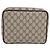 Clutch GUCCI GG Supreme Web Sherry Line PVC Beige Red Green Auth ka3285 Rosso Verde - vista 3