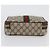 Clutch GUCCI GG Supreme Web Sherry Line PVC Beige Red Green Auth ka3285 Rosso Verde - vista 7