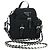Borsa a Spalla con Catena PRADA Nylon Nero Argento Auth AMZ520M