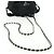 Borsa a Spalla con Catena PRADA Nylon Nero Argento Auth AMZ520M - vista 8