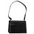Borsa a Spalla Salvatore Ferragamo Gancini in Pelle Vernice Nera Argento Auth 178485 Nero