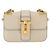 Borsa a Spalla con Catena VALENTINO in Pelle Avorio Oro Auth bs35039A D'oro Crudo - vista 13