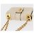 Borsa a Spalla con Catena VALENTINO in Pelle Avorio Oro Auth bs35039A D'oro Crudo - vista 6