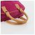 Céline Borsa CELINE C Macadam in tela e scamosciato rosa e oro Auth BA12374 D'oro - vista 7