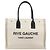 SAINT LAURENT Cabas Rive Gauche Bag Canvas Beige Silver 123435 Auth BA12394A - vista 13