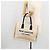 SAINT LAURENT Cabas Rive Gauche Bag Canvas Beige Silver 123435 Auth BA12394A - vista 24