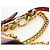 Borsa a Spalla Miu Miu Chain Dahlia in Pelle Rossa e Oro Auth 177448A Rosso D'oro - vista 14