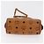 Borsa Mini Boston MCM Logogram Vicetos in PVC 2way Marrone Oro Auth 178481 D'oro - vista 11