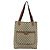 Borsa Tote GUCCI GG Supreme Web Sherry Line PVC Beige Oro 39 02 003 Auth ka4157 - vista 2