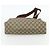 Borsa Tote GUCCI GG Supreme Web Sherry Line PVC Beige Oro 39 02 003 Auth ka4157 - vista 9
