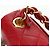 Borsa CHANEL Mini Matelasse 17 in pelle di agnello rossa e oro CC Auth 156630 Rosso D'oro - vista 26