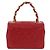 Borsa CHANEL Mini Matelasse 17 in pelle di agnello rossa e oro CC Auth 156630 Rosso D'oro - vista 3