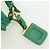 Borsa a Spalla PRADA Nylon Verde Oro Auth 156456 D'oro - vista 14