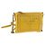 Borsa a Spalla con Catena PRADA Nylon Pelle Oro Giallo Auth 143507 D'oro