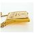 Borsa a Spalla con Catena PRADA Nylon Pelle Oro Giallo Auth 143507 D'oro - vista 4