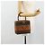 Céline Beauty Case CELINE Macadam Canvas PVC Pelle Marrone Oro Auth 178930A D'oro - vista 23