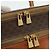 Céline Beauty Case CELINE Macadam Canvas PVC Pelle Marrone Oro Auth 178930A D'oro - vista 9