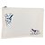 Hermès HERMES Trousse Flats Adada Pouch Cotone Bianco Argento Auth bs35071V