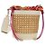 Bulgari Borsa a tracolla BVLGARI Serpenti Forever Raffia Beige Auth 177156SAM