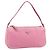 PRADA Accessory Pouch Nylon Pink Silver Auth 178018 Silvery