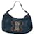 Céline Borsa CELINE in pelle blu navy e oro Auth SW1962V D'oro - vista 2