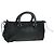 Sac à main PRADA en cuir noir argenté Auth 162511V