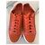 Sneakers Tory Burch Perforated in pelle e camoscio - Arancione - vista 5
