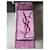 Plaid Yves Saint Laurent YSL rose motif patchwork Bordeaux  - vue 6