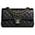 Borsa Chanel Classic Flap in Pelle Martellata Nera Nero