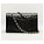 Borsa Chanel Classic Flap in Pelle Martellata Nera Nero - vista 11