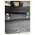 Borsa Chanel Classic Flap in Pelle Martellata Nera Nero - vista 13