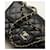 Borsa Chanel Classic Flap in Pelle Martellata Nera Nero - vista 3