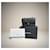 Borsa Chanel Classic Flap in Pelle Martellata Nera Nero - vista 9